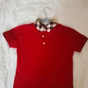 Boys burberry polo shirt
